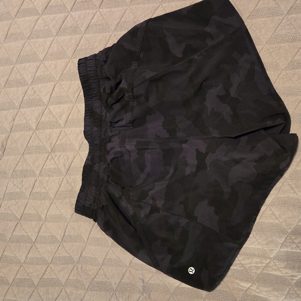 Black Camouflage Athletic Shorts